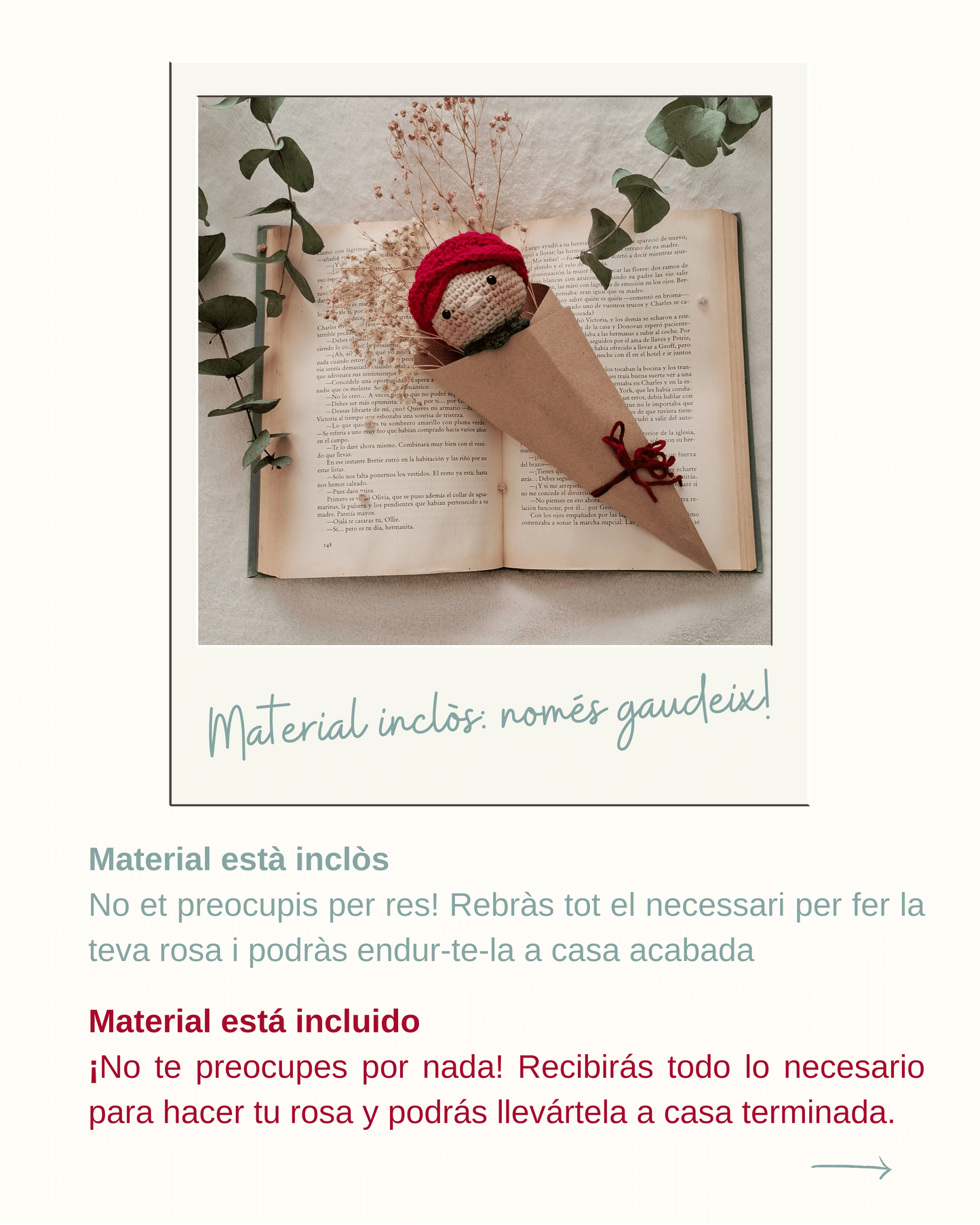 TALLER INICIACION AMIGURUMI: ROSA ETERNA DE "SANT JORDI"