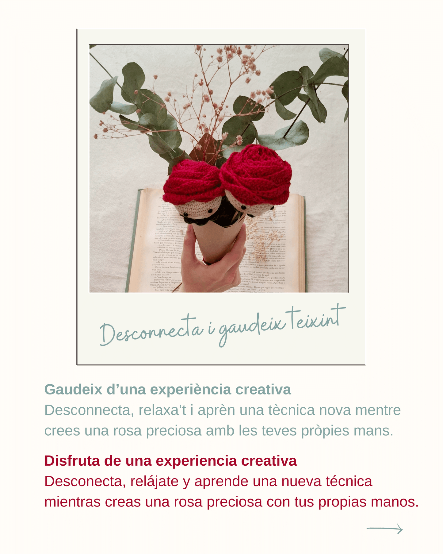 TALLER INICIACION AMIGURUMI: ROSA ETERNA DE "SANT JORDI"