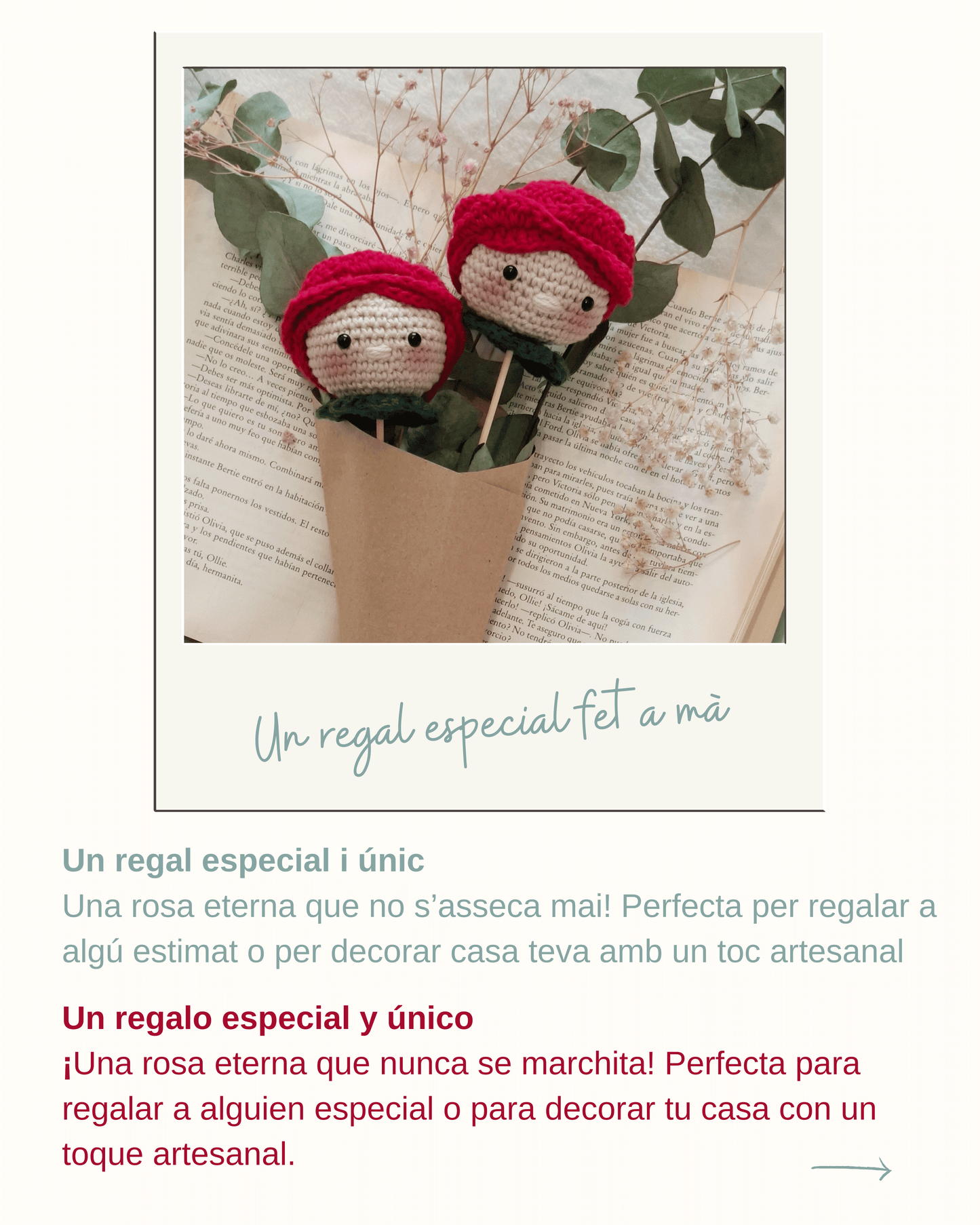 TALLER INICIACION AMIGURUMI: ROSA ETERNA DE "SANT JORDI"