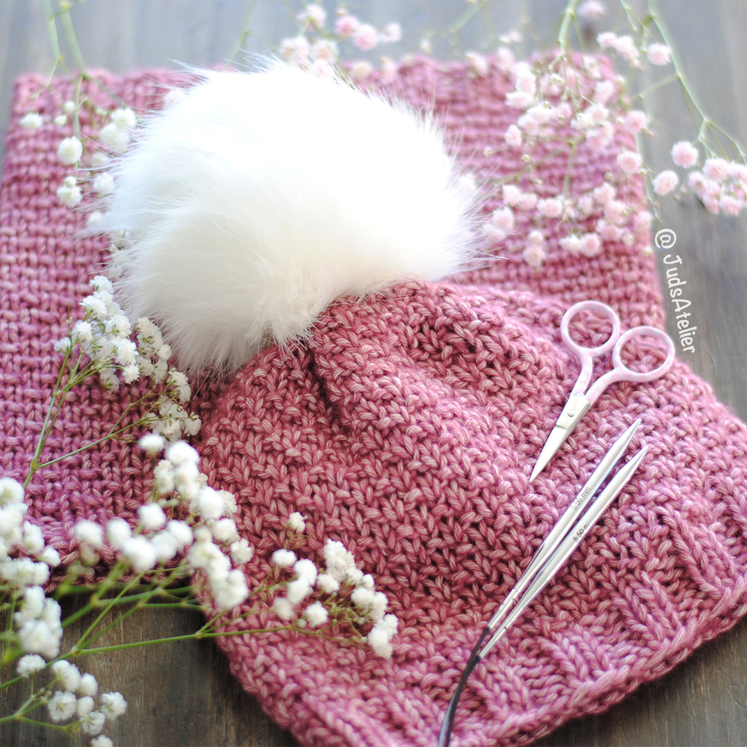Patrón a dos agujas - CONJUNTO TEXTURA cuello y gorro