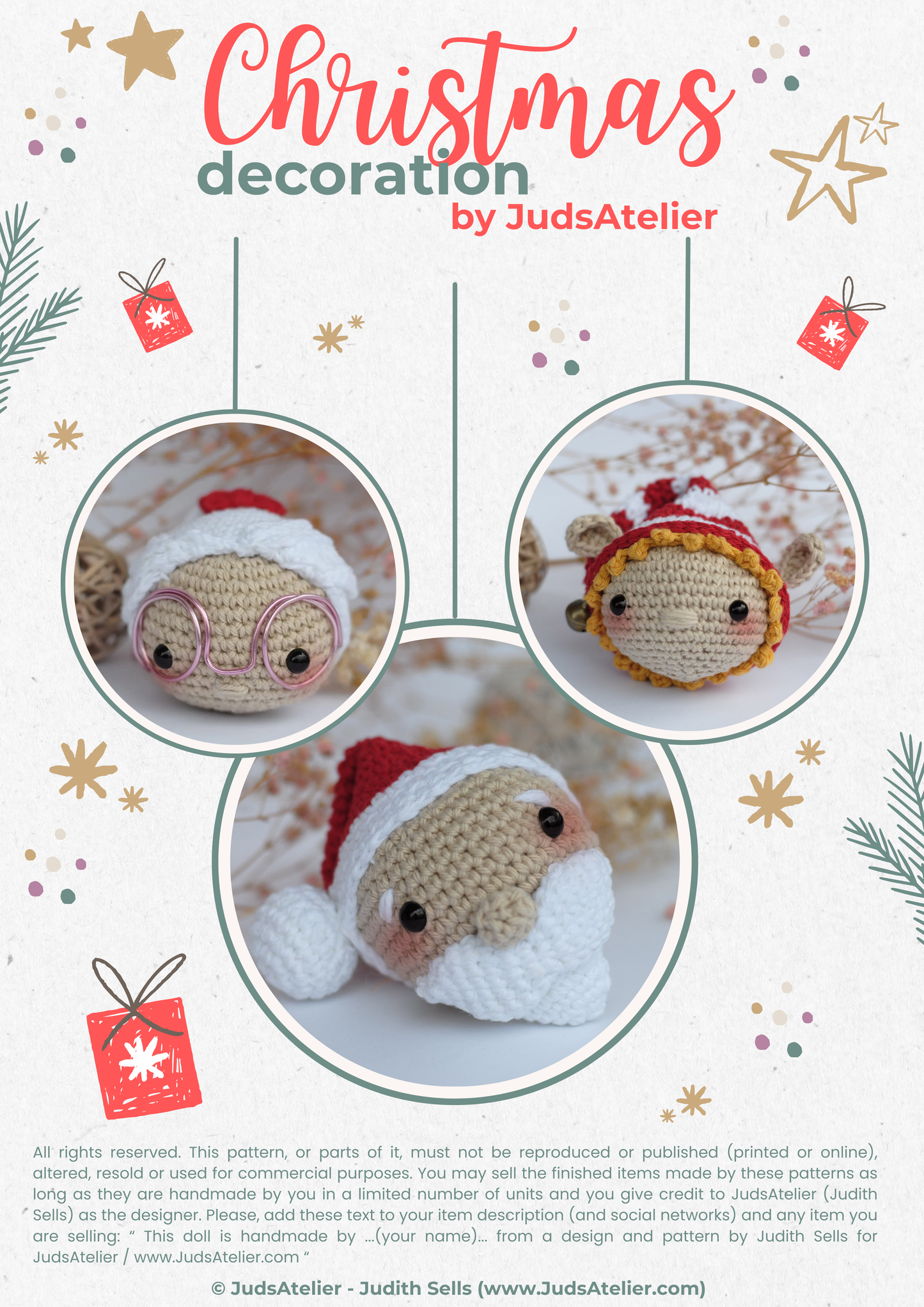 Patrón amigurumi - BOLAS DE NAVIDAD