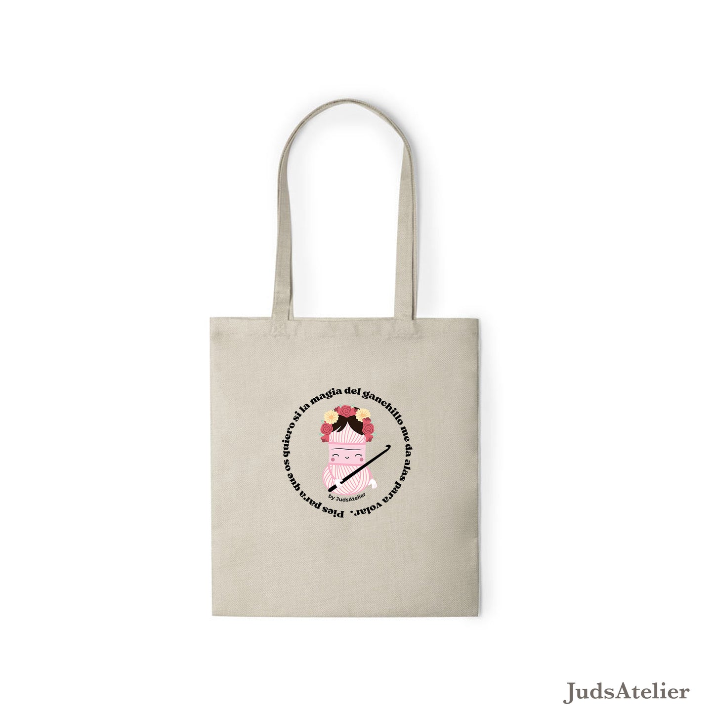 Bolsa Tote básica modelo LA MUJER DE LAS FLORES