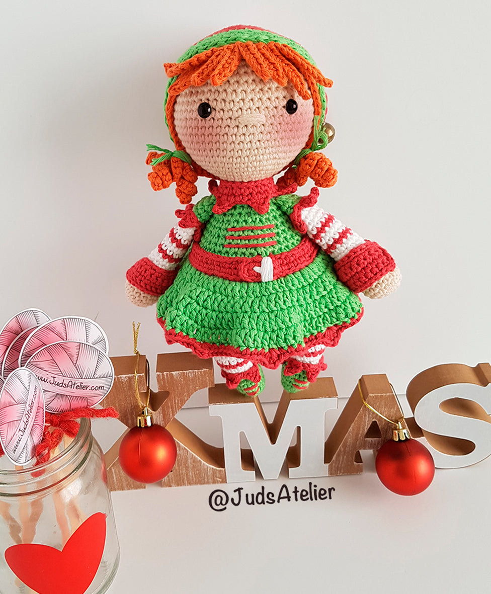 Patrón amigurumi - LIANA la elfa de Navidad