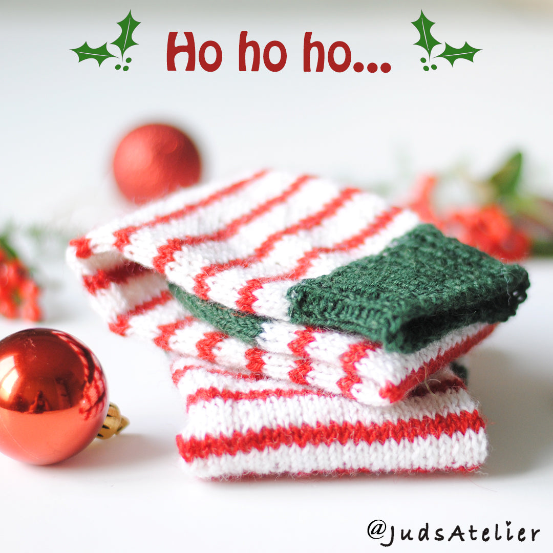 Patrón a dos agujas - CALCETINES NAVIDEÑOS sin talón