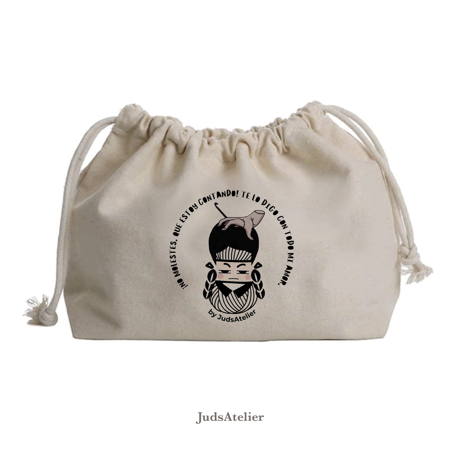 Bolsa de labores ilustrada - Modelo NO SMILE