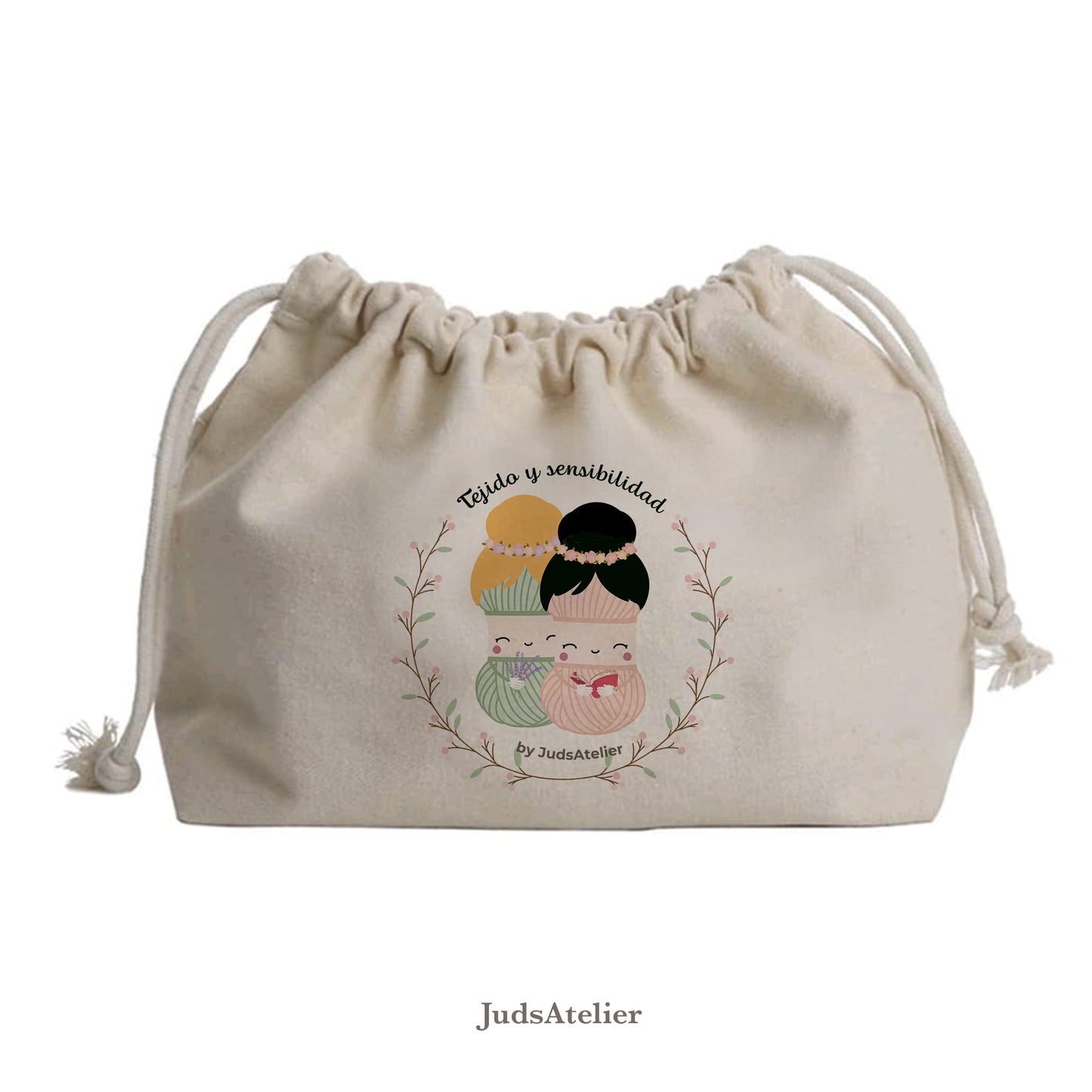 Bolsa de labores ilustrada - Modelo TEJIDO Y SENSIBILIDAD
