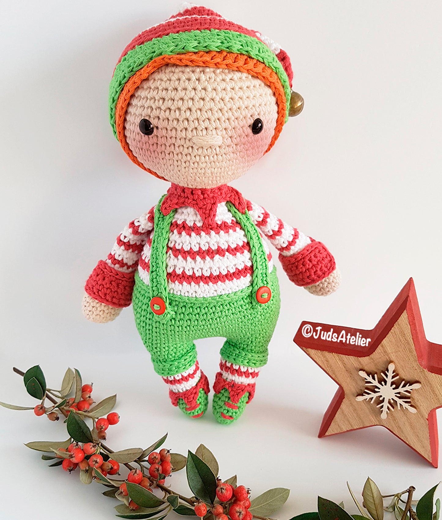 Patrón amigurumi - PETER el elfo de Navidad