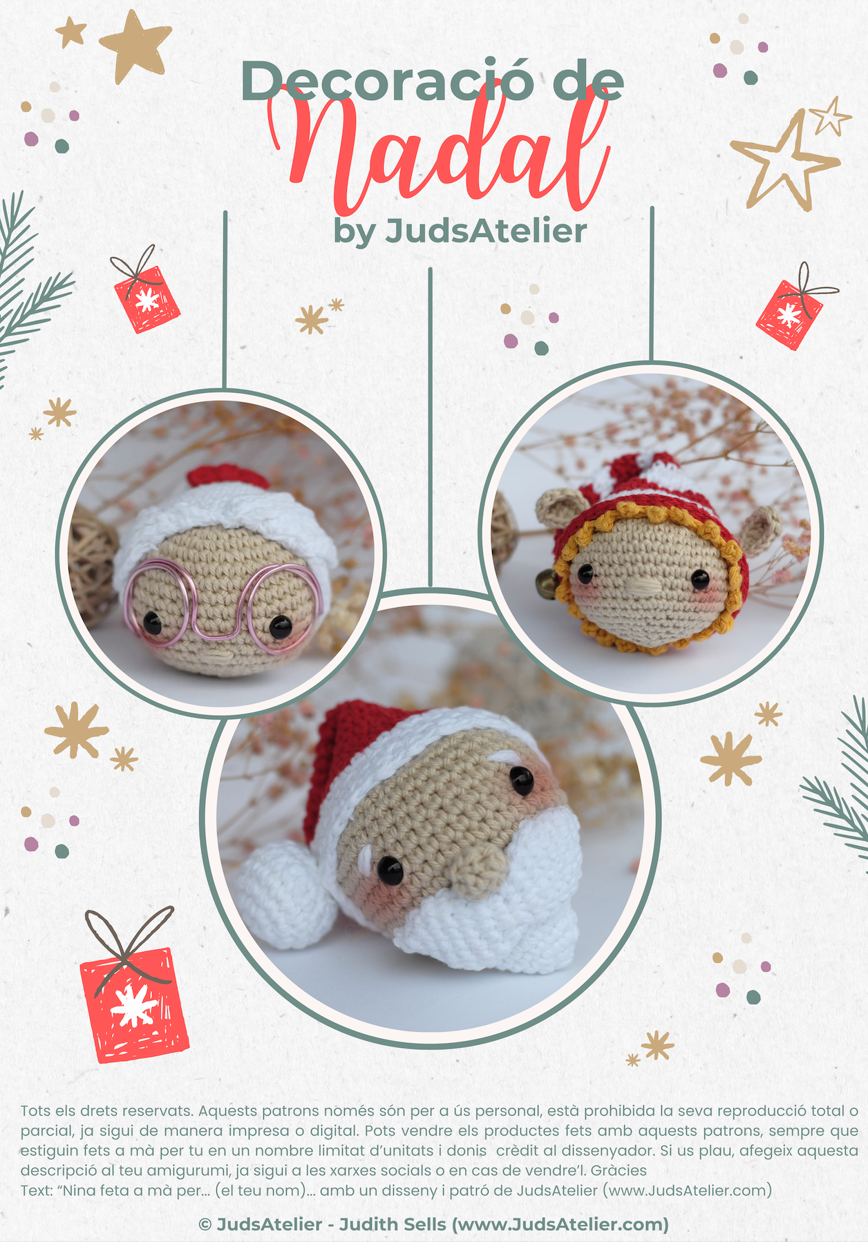 Patrón amigurumi - BOLAS DE NAVIDAD