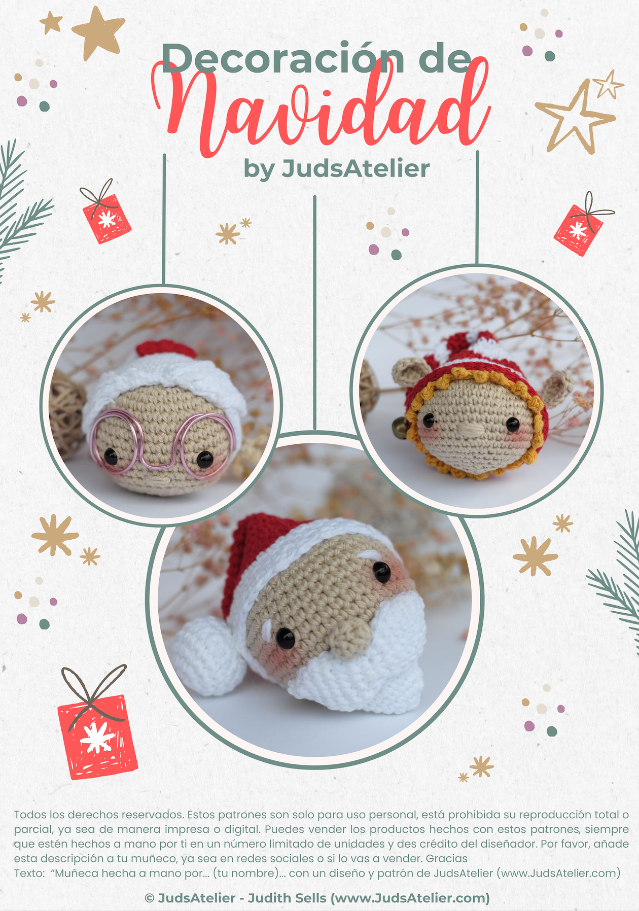 Patrón amigurumi - BOLAS DE NAVIDAD