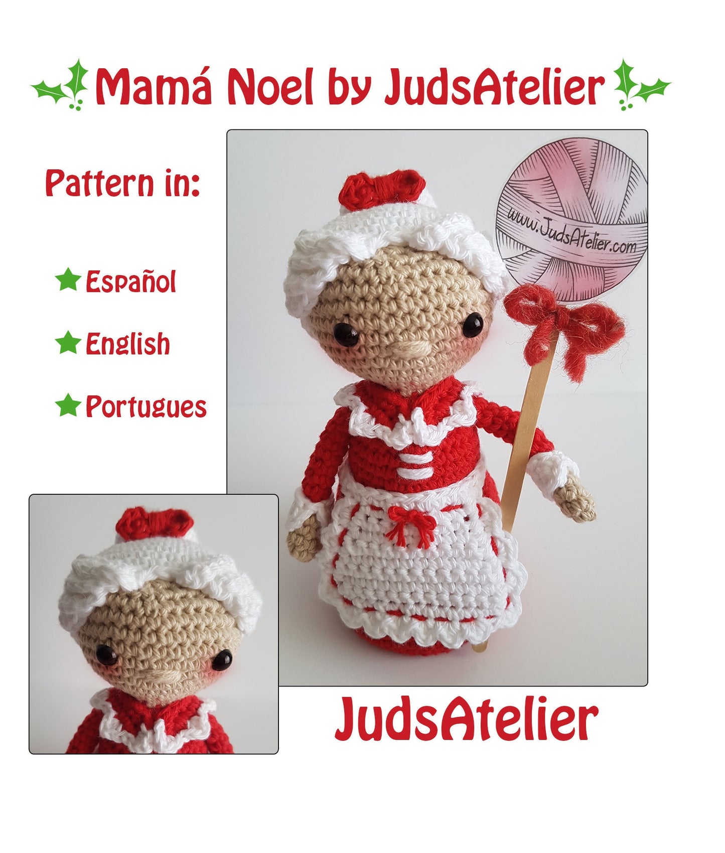 Patrón amigurumi - Mamá Noel
