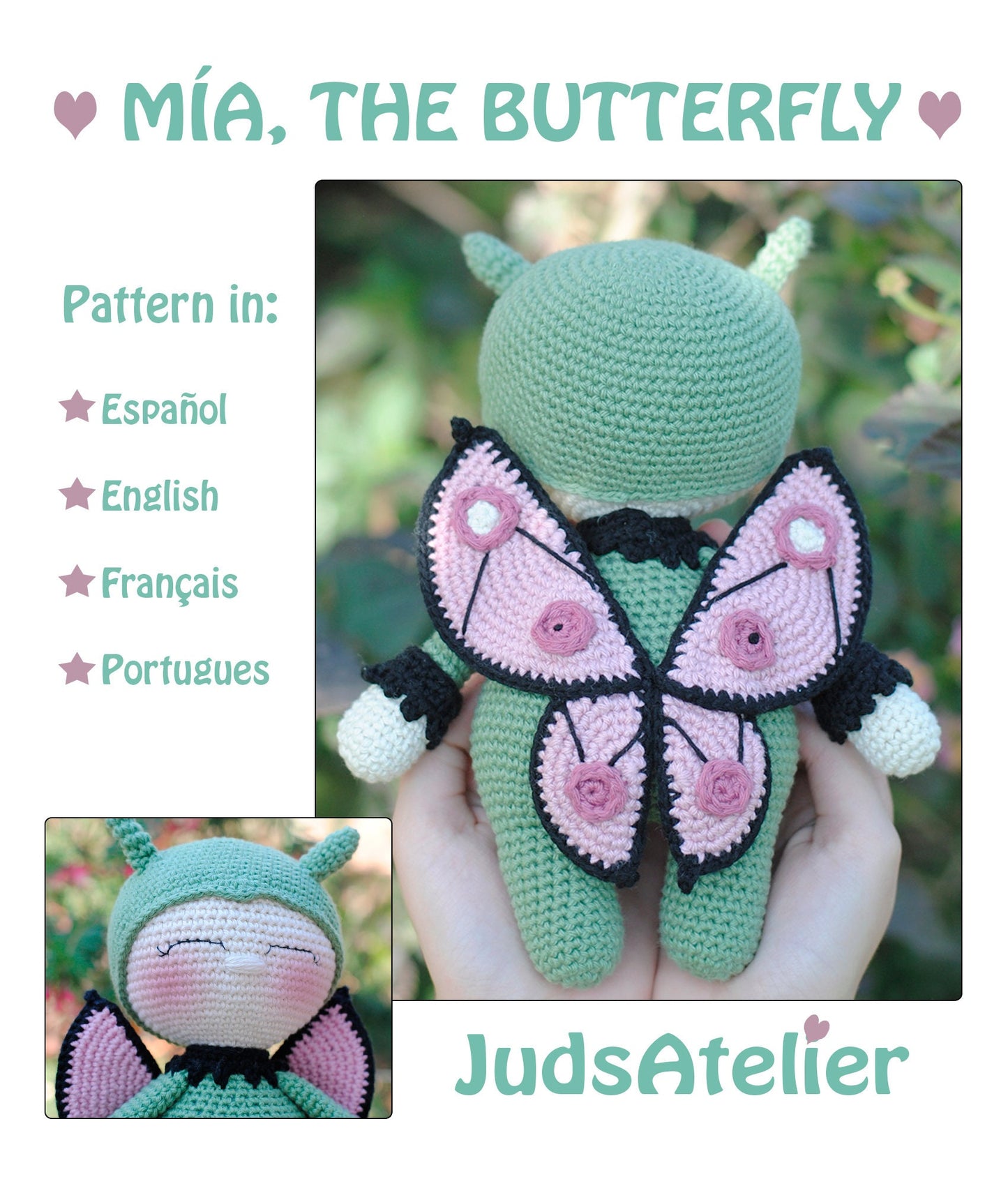 Patrón amigurumi - MIA la mariposa