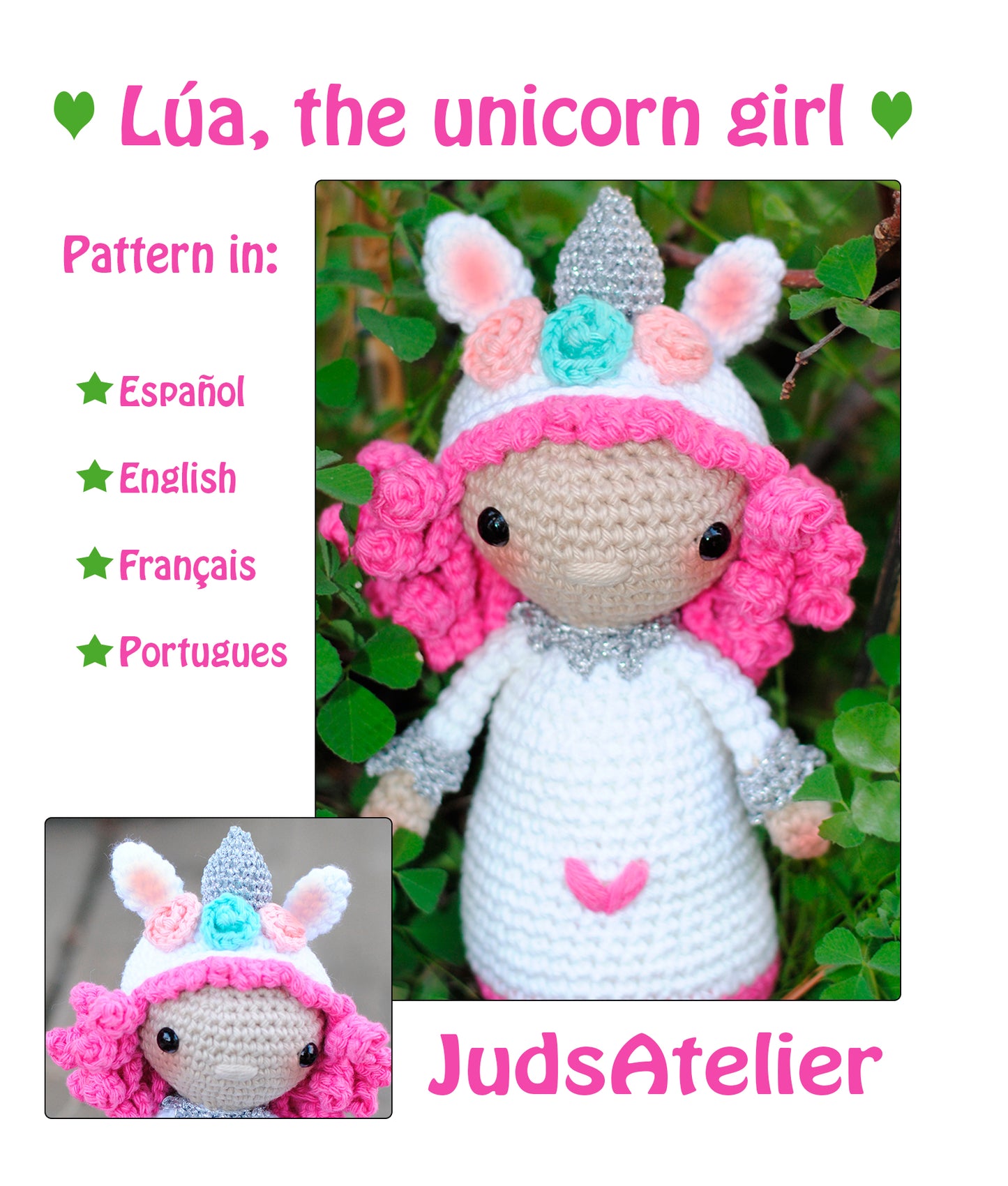 Patrón amigurumi - LUA la unicornio