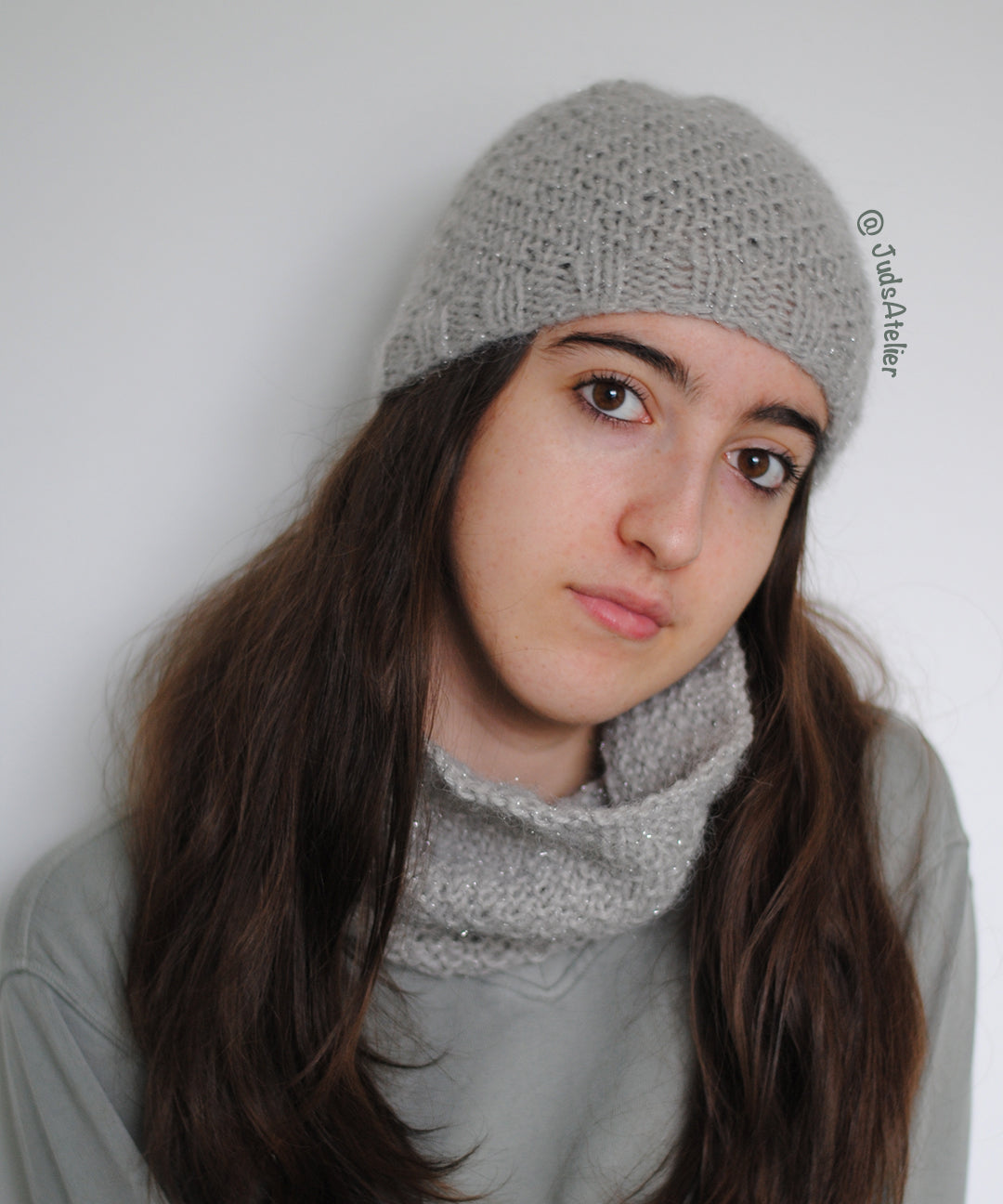 Patrón a dos agujas - CONJUNTO TEXTURA cuello y gorro