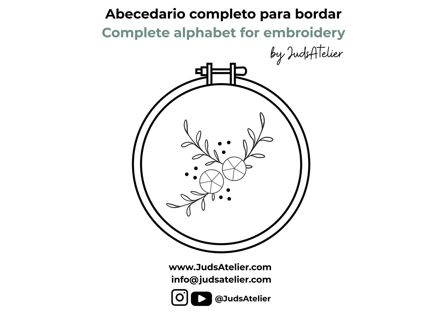 Patrón de bordado - Abecedario completo