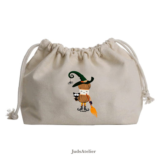 Bolsa de labores ilustrada - Modelo BRUJA