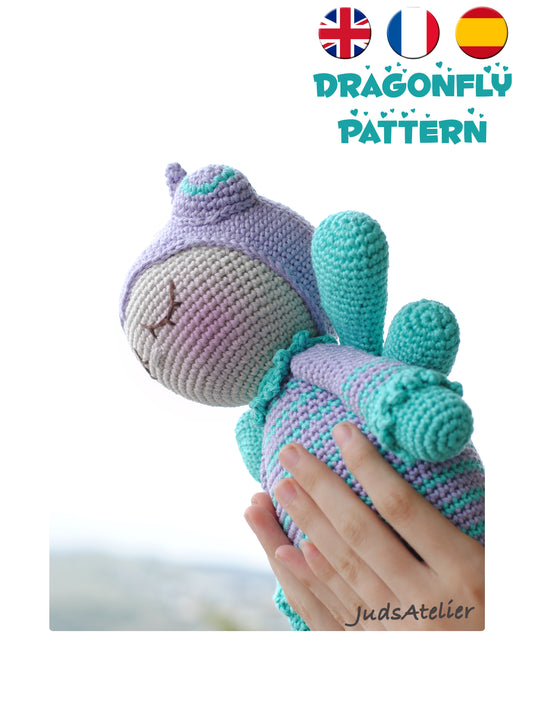 Patrón amigurumi  - VIOLET la libélula