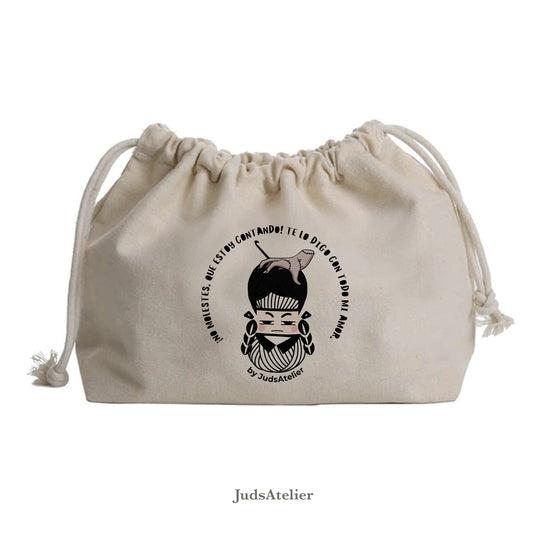 Bolsa de labores ilustrada - Modelo NO SMILE