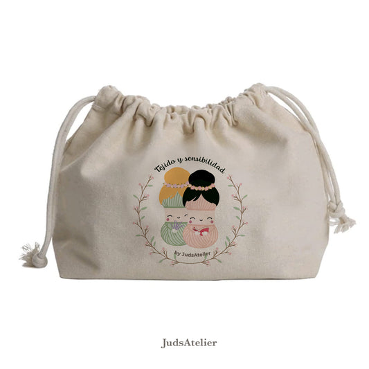 Bolsa de labores ilustrada - Modelo TEJIDO Y SENSIBILIDAD